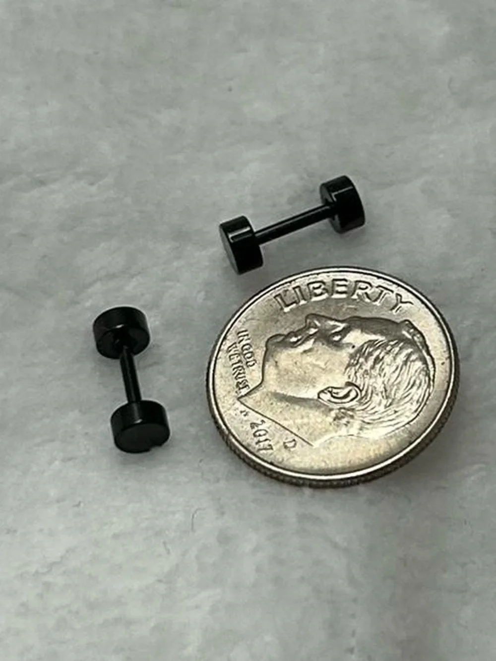 Black 4mm Men’s Stud Earrings - Minimal Stainless Steel